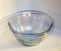 2 Fire King 8 1/2 inch sapphire blue mixing bowls