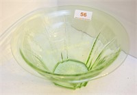 Princess green depression glass console bowl