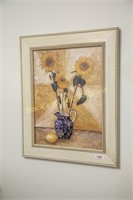18 x 22 framed sunflower print