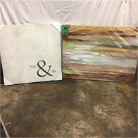 Lot of 2 Hanging Art Pieces