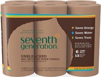 Unbleached Paper Towels, 4 Packs of 6