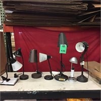Lot of 7 Adjustable Table Lamps