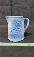 Early Blue and White Stoneware Pitcher