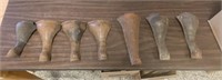 7 Different Cast Iron Stove Legs. Ships.