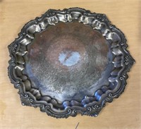 16" Silver Plate Large Tray. Needs Cleaning ships