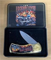 The Legend Lives Mint in Box Knife Ride to live