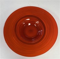 16"x2.5”. Large Red Swirl Bowl. Fancy.