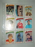Lot of 9 - 1976-77 O-Pee-Chee Hockey cards