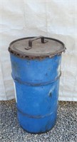 Grease can w/ lid 27"T   (Great garbage can)
