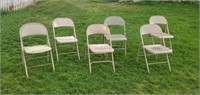 6 folding chairs