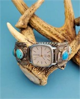 Old pawn watch band,Bisbee Turquoise