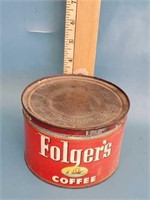 Vintage Folger's coffee can