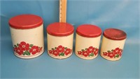 4 piece 1950s canister set