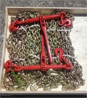 2--5400 lb 5/16" Ratchet Binders w/ Chains
