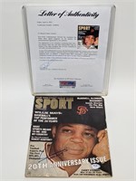 Willie Mays Signed Sport Magazine PSA LOA