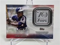 2021 Topps Hank Aaron 70th Ann. Comm. Patch