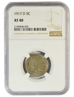 EF 1917-D Buffalo Nickel