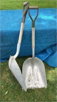 (2) Aluminum scoop shovels