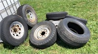 Assorted sizes tires & rims