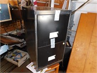 TWO DRAWER METAL FILE CABINET