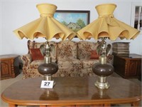 PAIR OF EAGLE LAMPS - NO CORDS