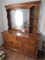 SEVEN DRAWER DRESSER W/MIRROR