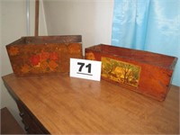 TWO WOODEN BOXES