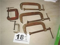 SELECTION OF 5 C-CLAMPS