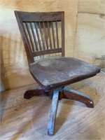 Primitive wooden office chair