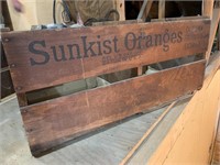 Sunkist oranges wooden crate
