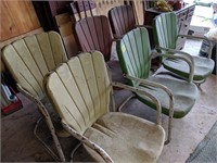 6 Vintage Metal Chairs