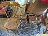 Oak Chair / deco cart