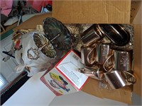 2 Bxs Full / Copper Mule mugs/ silverplate/ xmass