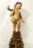 18th/19th c. Italian Polychrome carved Santo