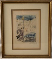 Louis Icart hand colored lithograph