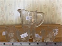 Miniature Pitcher And Drinking Glasses