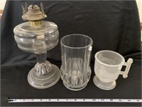 Oil Lamp, Vase, Mug