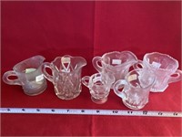 Clear Glass Cream And Sugar, Pitchers