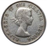 59-64 Canada Silver 50 Cents Elizabeth II Avg Circ