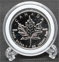 2009 1 oz 999 Canadian Maple Leaf Silver Coin $5