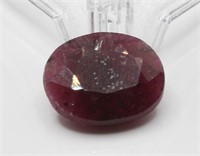 10.47 Cts Oval Natural Red Ruby with Certificate
