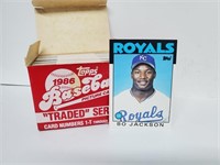 1986 Topps Baseball Traded Serie Set Bo Jackson RC