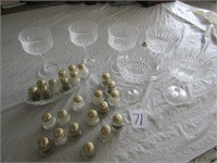 24 SALT SHAKERS, 6 STEMWARE GLASSES