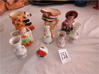9 PIECES OF OCCUPIED JAPAN FIGURINES