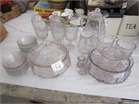 25 PIECES OF EMBOSSED DISHES-SALAD SET,PITCHER,