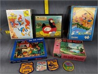 Flinstone, Woody Woodpecker Puzzles, Patches
