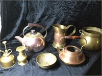 Assorted metal items, 2” to 8” tall