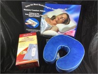Memory pillow neck pillow and heating pad