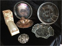 Miscellaneous serving pieces, silver plate,