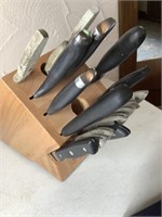 Miscellaneous knives with block